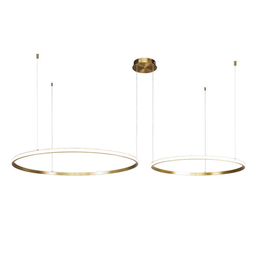 Люстра 2 кільця світлодіодні бронзові (7529833-2B BRONZE LED (600+800))