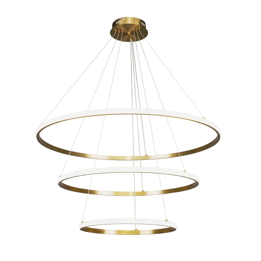 Люстра 3 кольца светодиодные бронзовые (7529833-3A BRONZE LED (400+600+800))