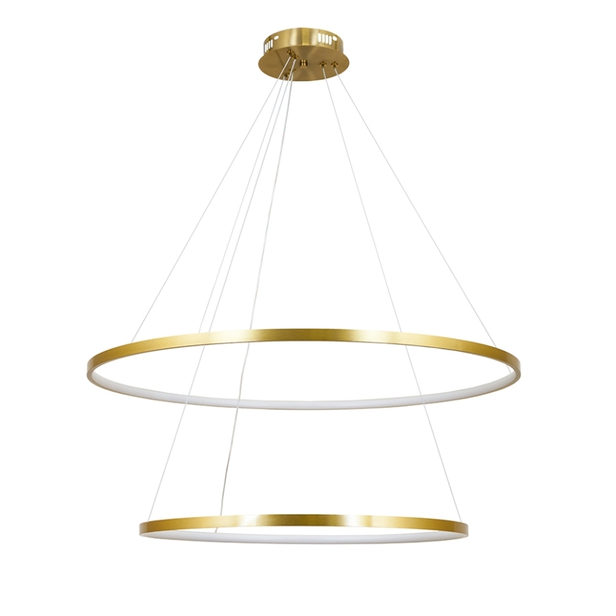 Люстра 2 кільця світлодіодні бронзові (7529832-2A BRONZE LED (600+800))