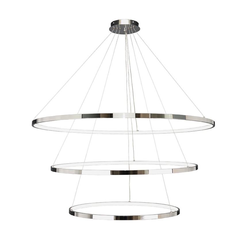 Люстра 3 кільця світлодіодні хромовані (7529832-3A CHROME LED (600+800+1000))