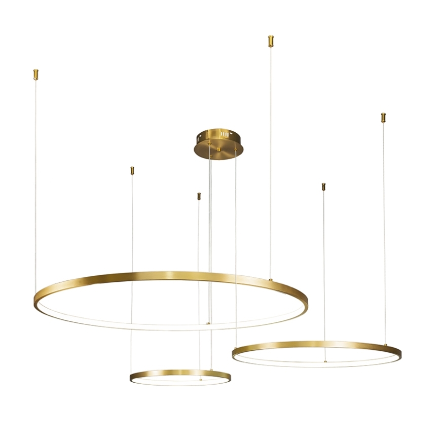 Люстра 3 кільця світлодіодні бронзові (7529832-3B BRONZE LED (400+600+800))